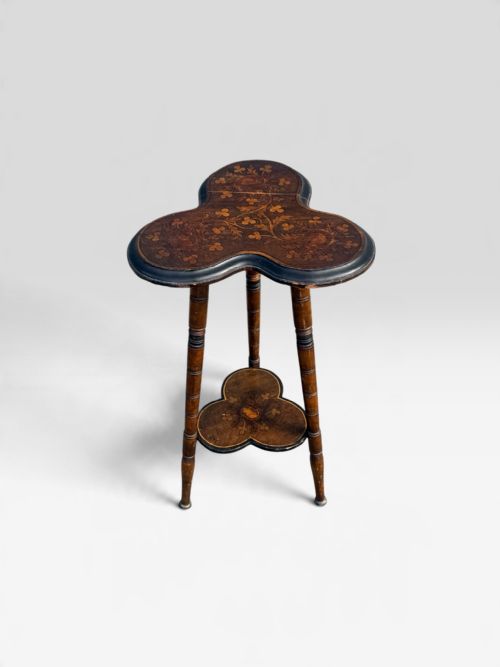 Pyrography 19thc  Clover Occasional Table