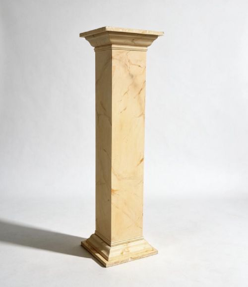 Faux Marble Wooden Display Column