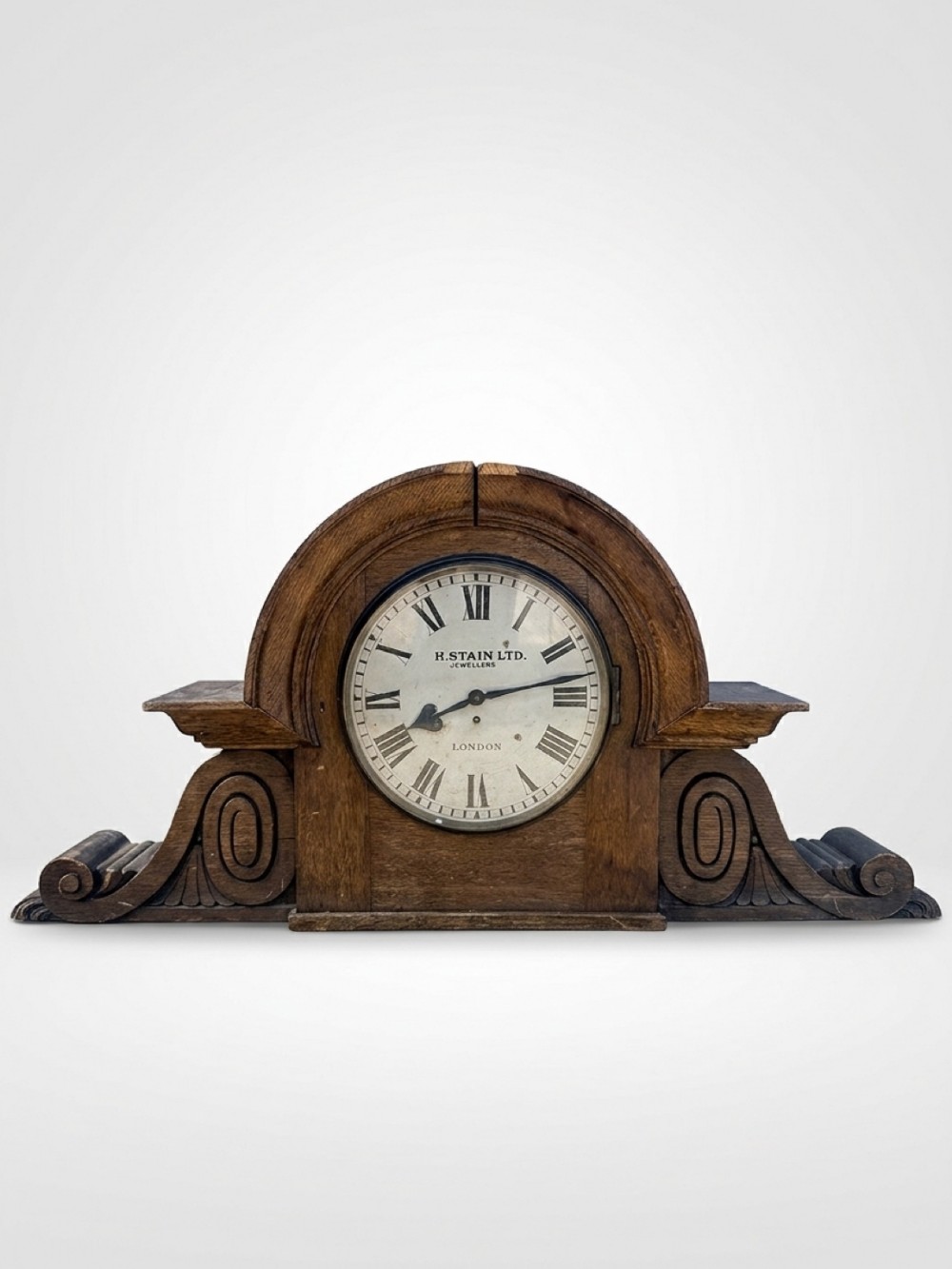 Large cased jewellers wooden clock 
