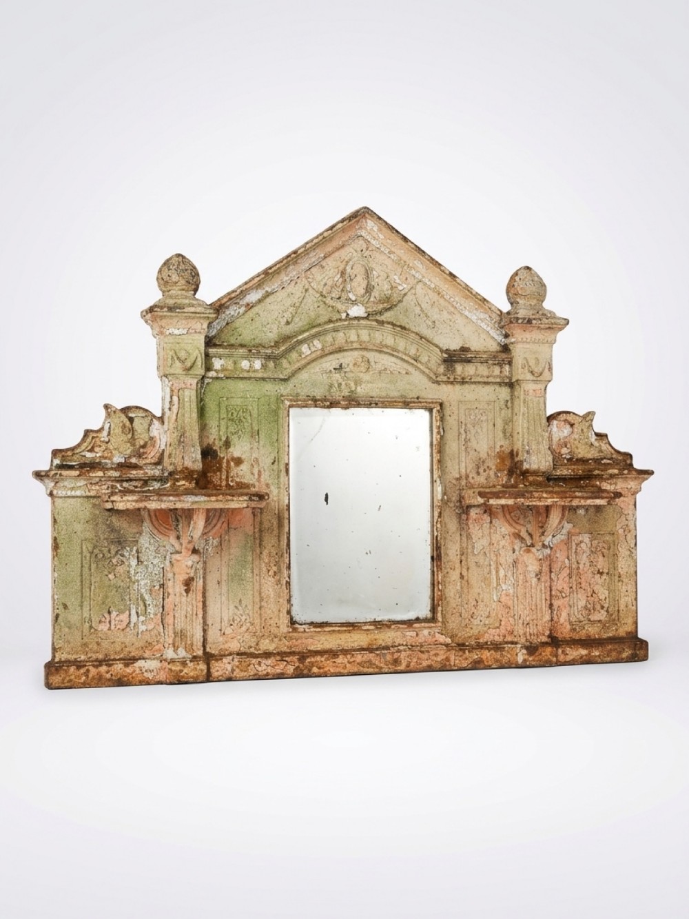 19thc decorative cast mirror 