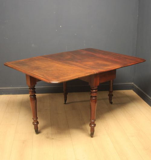 Antique Victorian Mahogany Drop Leaf Dining Table