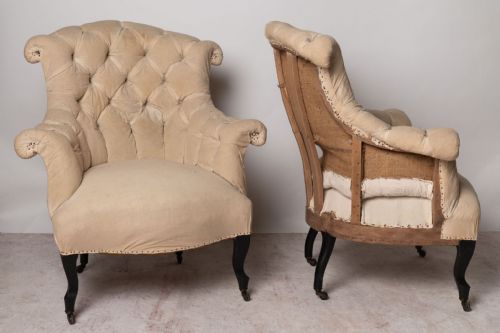 ANTIQUE FRENCH PAIR OF CHAIRS - ADDITIONAL PHOTO 2