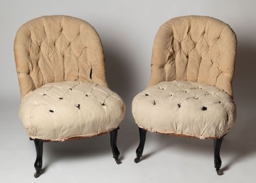 ANTIQUE FRENCH PAIR OF CHAIRS - ADDITIONAL PHOTO 1