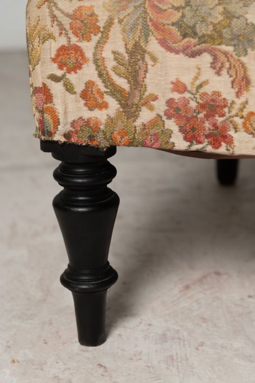 ANTIQUE FRENCH SLIPPER CHAIR FOR UPHOLSTERY - ADDITIONAL PHOTO 3