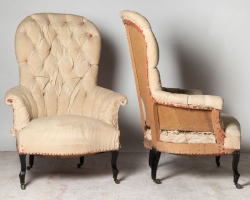ANTIQUE FRENCH PAIR OF CHAIRS - ADDITIONAL PHOTO 3