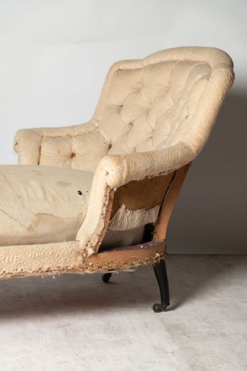 ANTIQUE FRENCH CHAISE - ADDITIONAL PHOTO 1