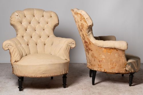 ANTIQUE FRENCH PAIR OF CHAIRS - ADDITIONAL PHOTO 1