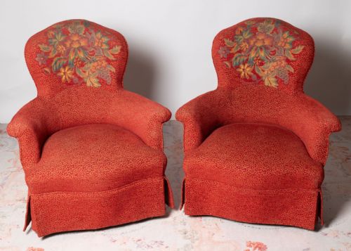 ANTIQUE FRENCH PAIR OF CHAIRS FOR UPHOLSTERY