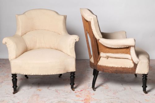 ARCH TOP PAIR OF FRENCH CHAIRS - ADDITIONAL PHOTO 1