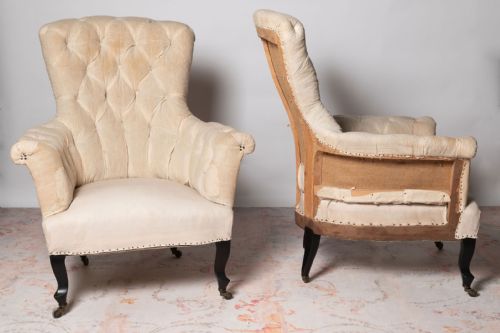 ANTIQUE FRENCH PAIR OF CHAIRS - ADDITIONAL PHOTO 1