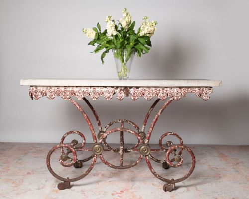 ANTIQUE FRENCH BUTCHERS TABLE