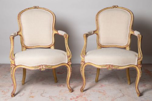 PAIR OF FRENCH FAUTEUILS