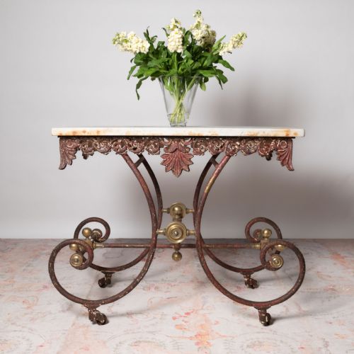 ANTIQUE FRENCH BUTCHERS TABLE