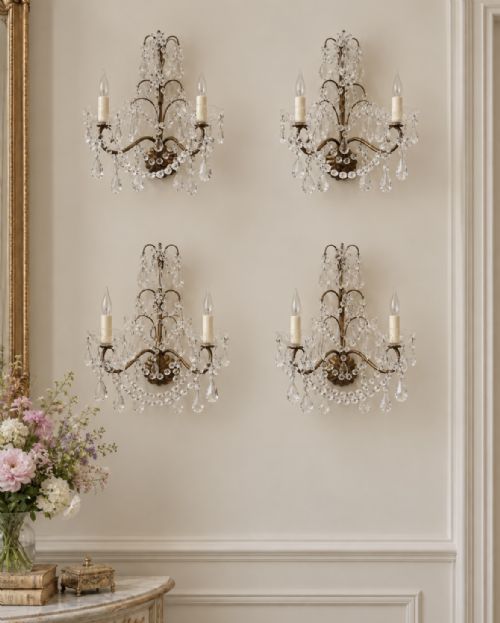 Set of Four French Wall Lights