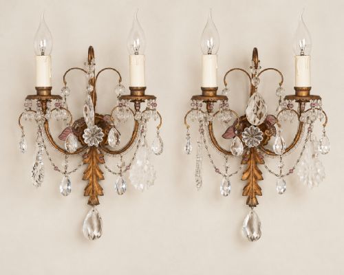 Pair of French wall lights 