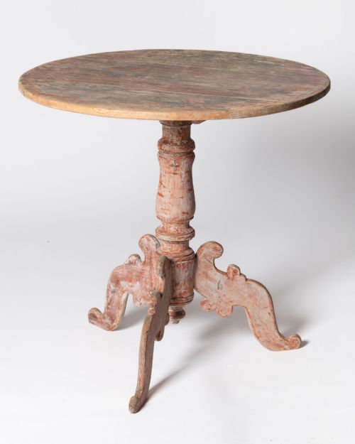 Antique Swedish Tilt Top Table