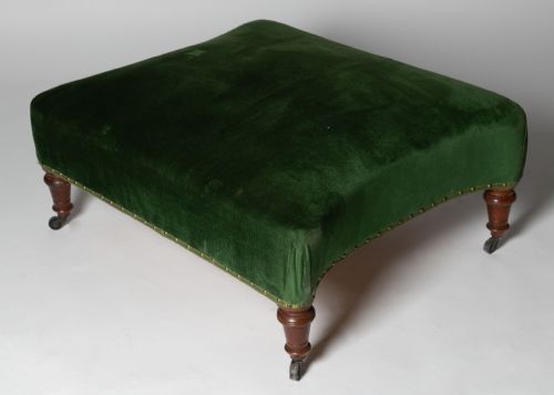 Large Antique French Stool for Upholstery
