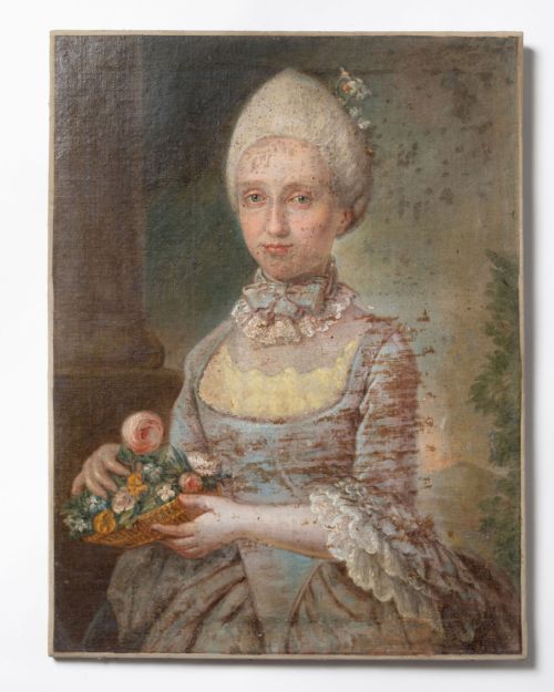 Antique Oil on Canvas Painting