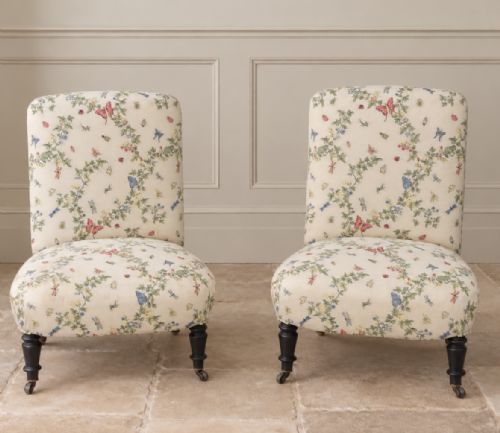 Napoleon III Pair of Slipper Chairs for Upholstery