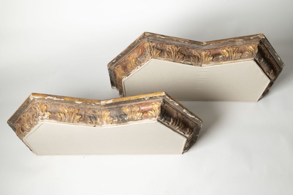 Pair of 18th Century Italian bed crowns