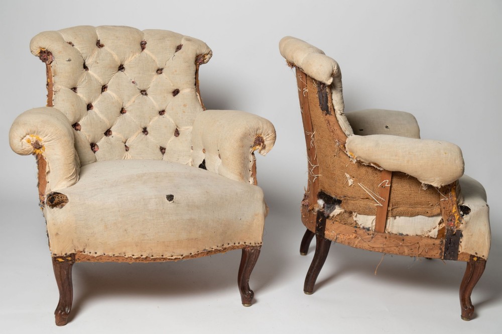 Antique French pair of chairs View II