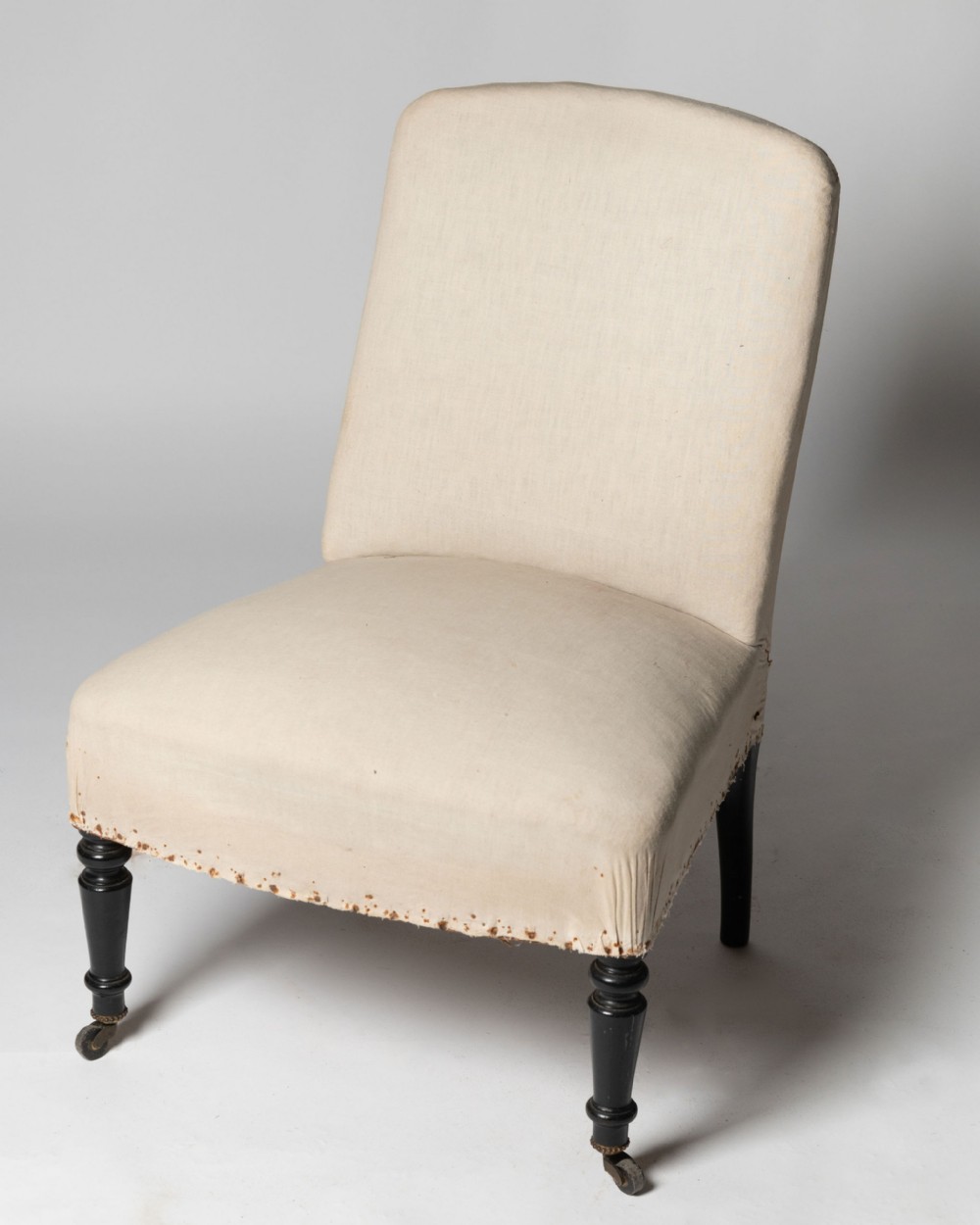 Antique French slipper chair