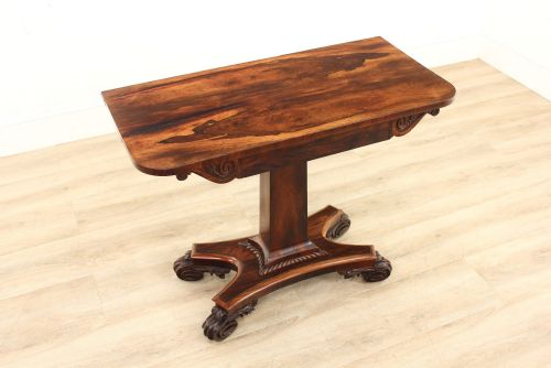 William IV Rosewood Pedestal Console Table