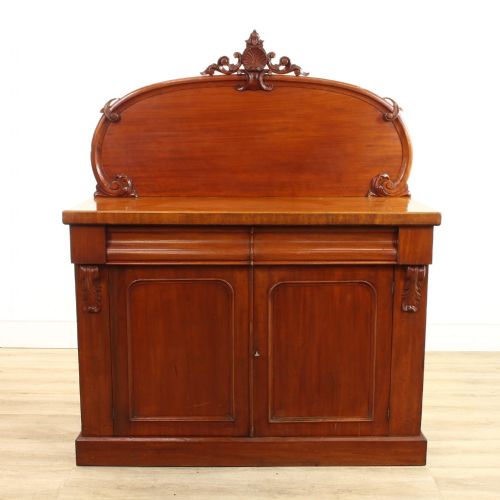 Antique Victorian Carved Mahogany Chiffonier Sideboard