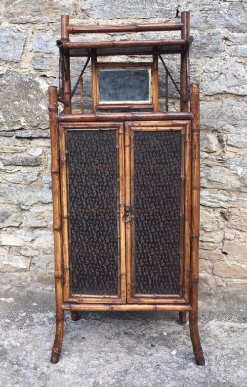 fig 1. Victorian Bamboo Glass Fronted Cabinet