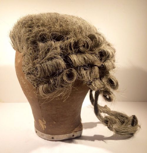 fig 2. Victorian Ravenscroft Barristers Wig in Original Tin
