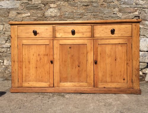 fig 1. Large Victorian Stripped Pine Dresser Base