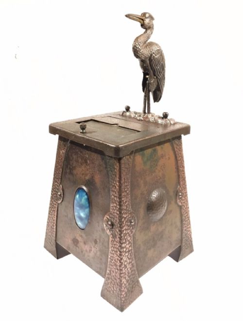 Arts and Crafts Heron Mechanical Novelty Cigarette Dispenser