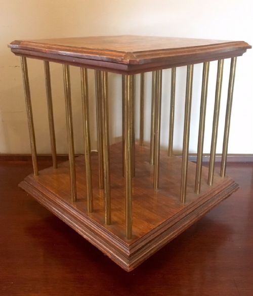 fig 1. Small Edwardian Oak Tabletop Revolving Bookcase