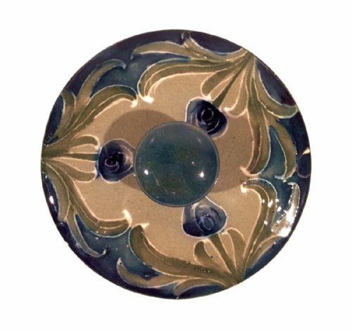 fig 3. William Moorcroft Late Florian Poppy Tobacco Jar and Lid
