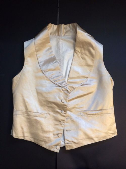 19th Century Mens Silk Waistcoat with Damask Floral Decoration