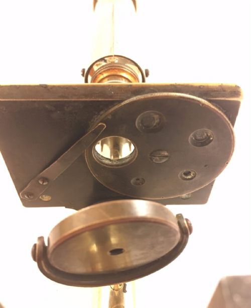 fig 5. Antique Leitz Wetzlar Brass Microscope from Queens College Cambridge University