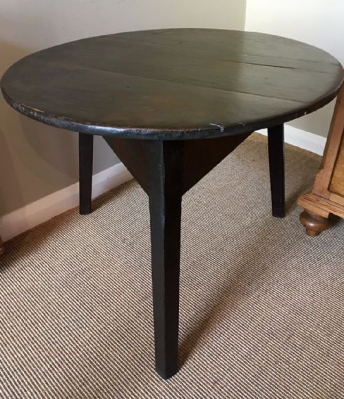 19th Century Stained Pine Cricket Table