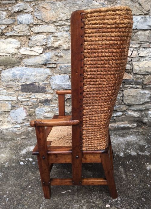 fig 2. Antique Arts and Crafts Ladies Orkney Chair