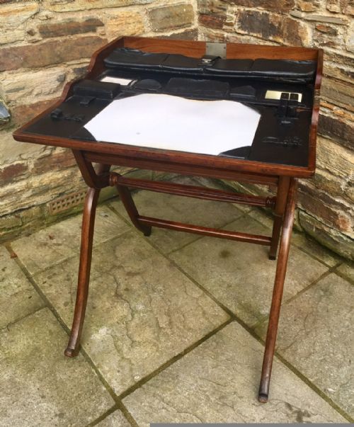 Antique 19th Century Folding Campaign Writing Table Desk
