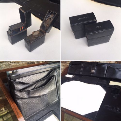 fig 4. Antique 19th Century Folding Campaign Writing Table Desk