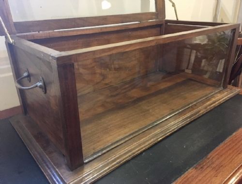 fig 1. Antique Shop Countertop Oak Framed Glass Display Case