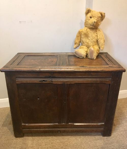 Antique 19th Century Small Oak Coffer