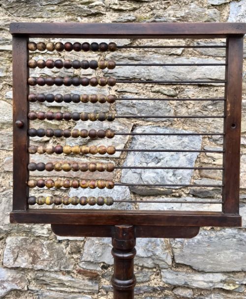 fig 1. Antique Early 20th Century Large Floor-standing Classroom Teaching Abacus