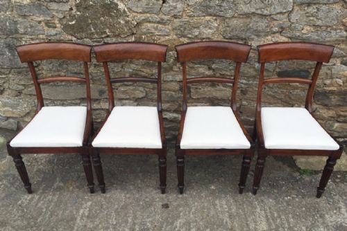 Set of 4 Regency Mahogany Dining Chairs