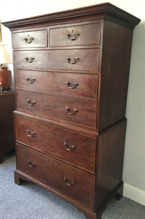 fig 1. Antique Georgian Mahogany Tallboy