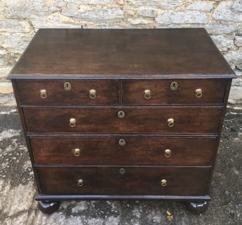 Antique Early 18th Century Oak Chest of Drawers