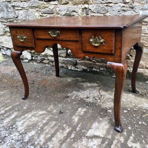 fig 1. Antique 18th Century Oak Lowboy