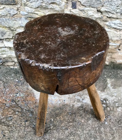 fig 1. Antique French Butcher's Block