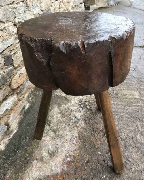 fig 2. Antique French Butcher's Block