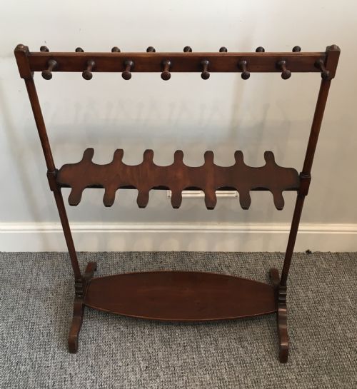 Antique Victorian Mahogany Riding Boot and Whip Stand Rack